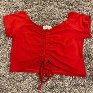 Red Cropped T-Shirt